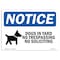Signmission OSHA Notice Sign, 5" Height, 7" Width, Dogs In Yard No Trespassing Sign With Symbol, Landscape OS-NS-D-57-L-11440 - alternate 1